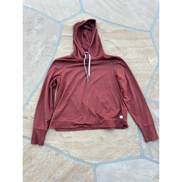 Vuori Womens XL Halo Essential Hoodie Cropped Rust Athleisure VW226 - Picture 1 of 5